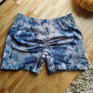 DARC SPORT KATYA SHORTS IN BLUE MARBLE